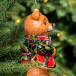 Елочное украшение Мишка с балалайкой хохлома, стекло, 15 см., 1 шт., Витус (59131)
