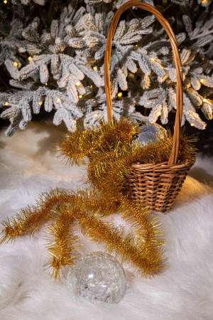 Мишура Винтажная д.75 мм., дл.2,7 м.,золото, КАЗ КОМ (М-128/золото)