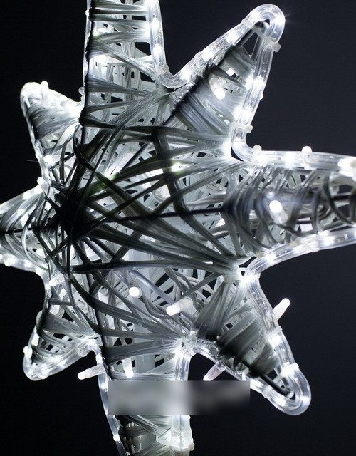 Макушка Роза Ветров из стекло-нити 200 см. для елей высотой от 15 до 30 м., белая, Green Trees (roz-sn-200white)