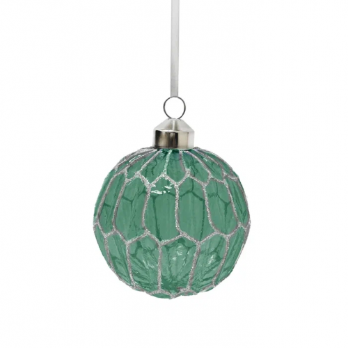 Набор винтажных стеклянных шаров Блестящий изумруд 80 мм., изумрудный, 9 шт., Christmas DeLuxe (13044)