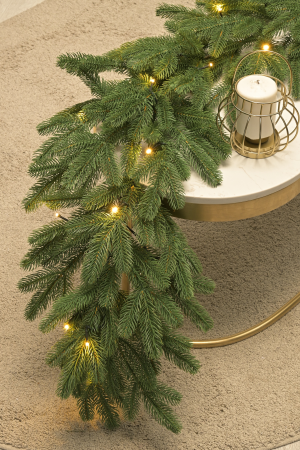 Хвойная ветвь  Парижанка 180 см., 30 тепл.белых led., 100% литая хвоя, ЕлкиТорг (52116)