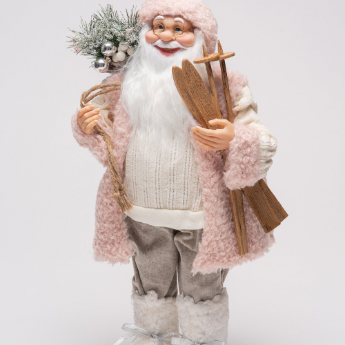 Дед Мороз Дворцовый в розовой шубке 30 см., ЕлкиТорг (ZS-S-21835-12)