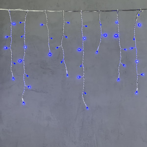 Светодиодная бахрома 3*0,5 м., 150 синих LED ламп, силиконовый прозрачный провод, Beauty Led (ECC150-10-2B)