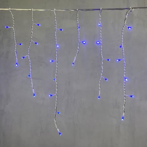 Светодиодная бахрома 3*0,5 м., 150 синих LED ламп, силиконовый прозрачный провод, Beauty Led (ECC150-10-2B)