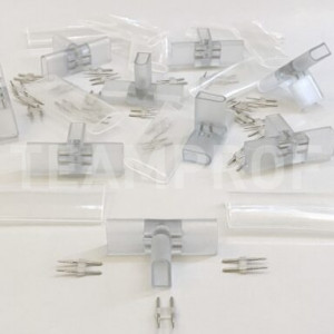 Т-коннектор для одностороннего гибкого неона 8х16 мм., Teamprof (TPF-FX816-TC)