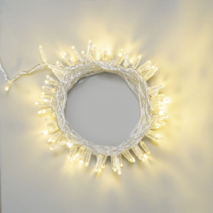 Светодиодная нить 10 м. с колпачком 24 В, 100 LED, шампань, прозрачный провод ПВХ, LTC (PST100CAP-10-1CH)