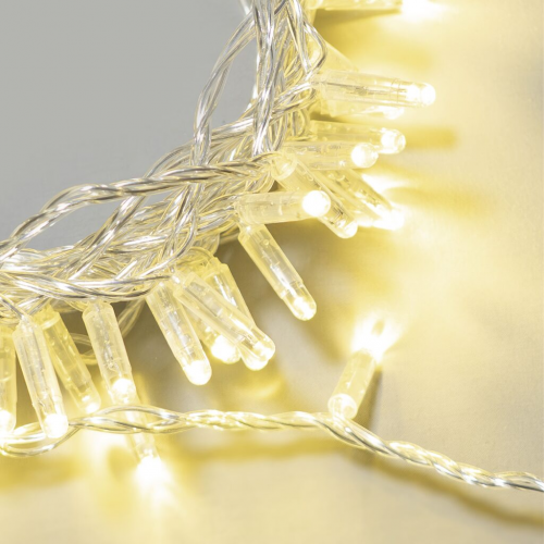 Светодиодная нить 10 м. с колпачком 24 В, 100 LED, шампань, прозрачный провод ПВХ, LTC (PST100CAP-10-1CH)