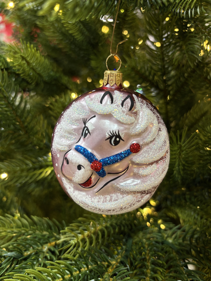 Ёлочное украшение Лошадка 90 мм., красный, стекло, Ёлочка (С1151/2) Ёлочное украшение Лошадка 90 мм., красный, стекло, Ёлочка (С1151/2)