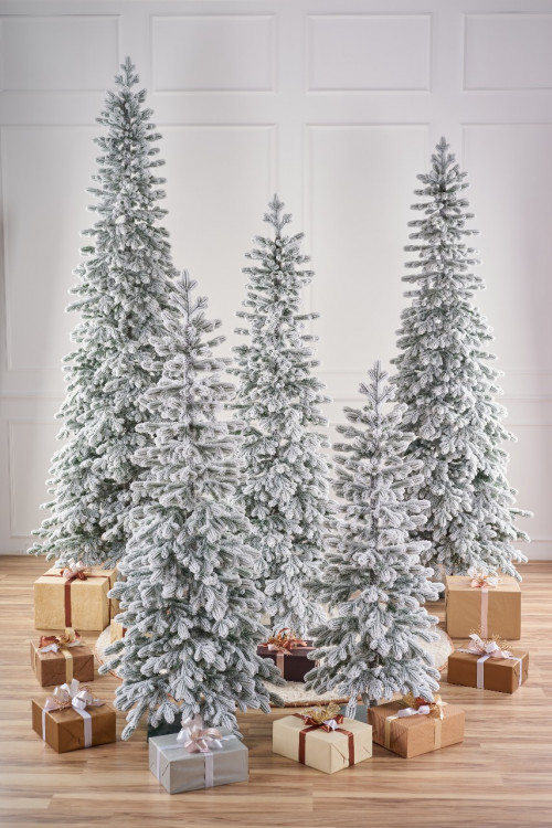 Искусственная ель Тикко заснеженная 220 см., 100% Литая хвоя, Max Christmas (ЕЛТКЗ22)