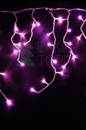 Светодиодная бахрома 3*0,5 м, 220V., 150 светло - розовых LED ламп, соединяемая, силиконовый прозрачный провод, Beauty Led (ECC150-10-2BP)