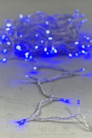 Светодиодная нить 100 синих LED ламп, 10 м., 24В., прозрачный провод ПВХ, LTC (PST100-10-1B)