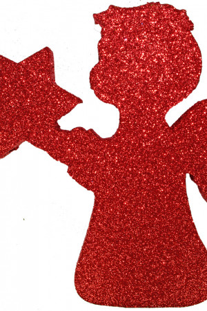 Украшение из пенополистирола Ангел, 150 мм., красный, ПромЕлка (АЗ-150RED)