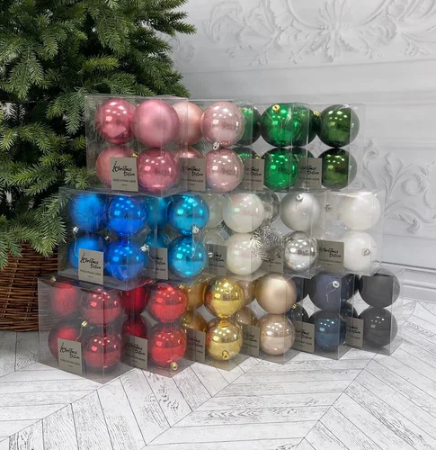 Набор пластиковых шаров Прага 100 мм., серебро, 4 шт., Christmas DeLuxe (87577)