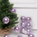 Набор пластиковых шаров Анет 80 мм., лиловый перламутр, 6 шт., ЕлкиТорг (150314)