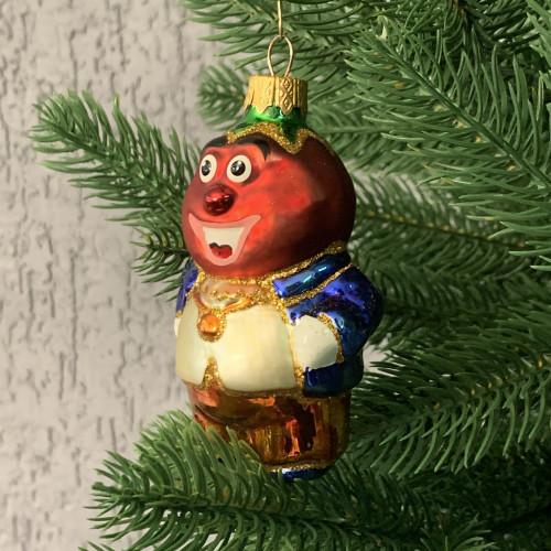 Елочное украшение Синьор Помидор, стекло, Витус (А431)