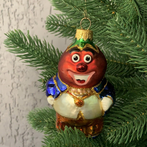 Елочное украшение Синьор Помидор, стекло, Витус (А431)