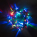 Светодиодная гирлянда 100 разноцветных LED ламп с RGB светодиодом, 10 м., 24V., черный силиконовый провод, IP54, Beauty Led (EST100-11-1RGB)