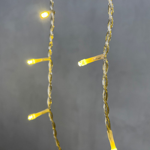 Светодиодная бахрома 3*0,5 м., 150 шампань LED ламп, силиконовый прозрачный провод, Beauty Led (ECC150-10-2CH)