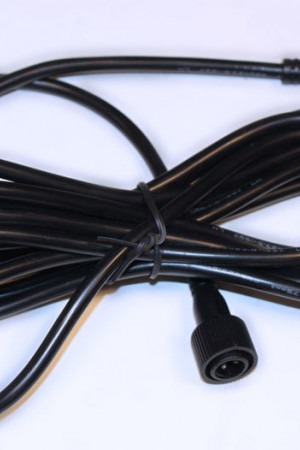 Удлинитель 3 pin 5 м., для нитей 20 метров, черный цвет, Rich LED (RL-EC3-5-B)