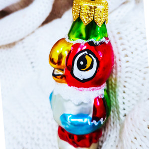 ФУ-432 Ёлочное украшение Попугай Кеша 9 см., Коломеев