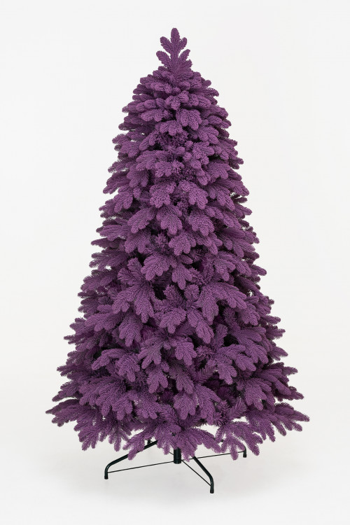 Искусственная фиолетовая елка Таврида заснеженная 210 см., литая хвоя+пвх, ЕлкиТорг (162210)