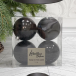 Набор пластиковых шаров Прага 100 мм., черный, 4 шт., Christmas DeLuxe (87073)