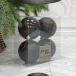 Набор пластиковых шаров Прага 100 мм., черный, 4 шт., Christmas DeLuxe (87073)