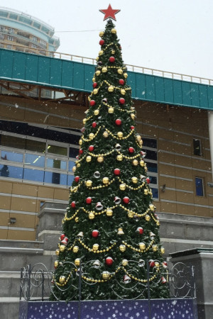 Уличная елка Евро-2 зеленая 18 м., каркасная, ПВХ, Green Trees (GT18EVPVC)