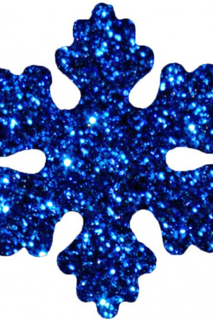 Снежинка из пенофлекса Облачко 140 мм., синий, ПромЕлка (CO-140BLUE)
