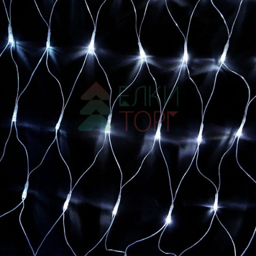 Светодиодная сетка с контроллером 2*2 м., 256 холодных белых LED ламп, прозрачный ПВХ, LTC (NTL256C-10-2W)