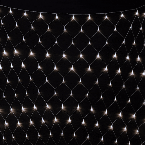 Светодиодная сетка с контроллером 2*2 м., 256 холодных белых LED ламп, прозрачный ПВХ, LTC (NTL256C-10-2W)