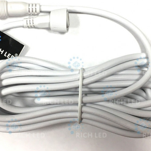 Удлинитель универсальный 5 pin 5 м., для сеток и водопадов 3*2, белый цвет, Rich LED (RL-EC5-5-W)