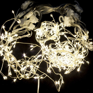 Светодиодная бахрома Роса 2.5*0.9 м., 220V, 324 теплых белых LED лампы, соединяемая, Winner Light (ww.02.04.324) 