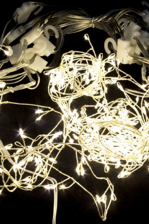 Светодиодная бахрома Роса 2.5*0.9 м., 220V, 324 теплых белых LED лампы, соединяемая, Winner Light (ww.02.04.324) 