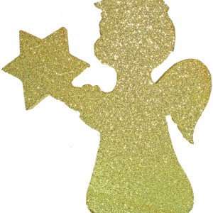 Украшение из пенополистирола Ангел, 150 мм., золото, ПромЕлка (АЗ-150GOLD)