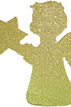 Украшение из пенополистирола Ангел, 150 мм., золото, ПромЕлка (АЗ-150GOLD)