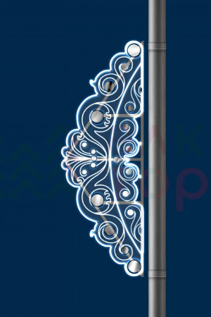 Светодиодная консоль из поликарбоната Морозные узоры 67*195 см., 220В, Conso (KPF-015-L001)