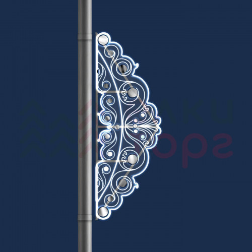 Светодиодная консоль из поликарбоната Морозные узоры 67*195 см., 220В, Conso (KPF-015-L001)