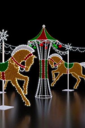 Светодиодная инсталляция Карусель 2D 250 см., Сад Радости (SR087)