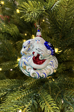 Ёлочная фигурка Зимняя 80 мм., стекло, Ёлочка (С1630)