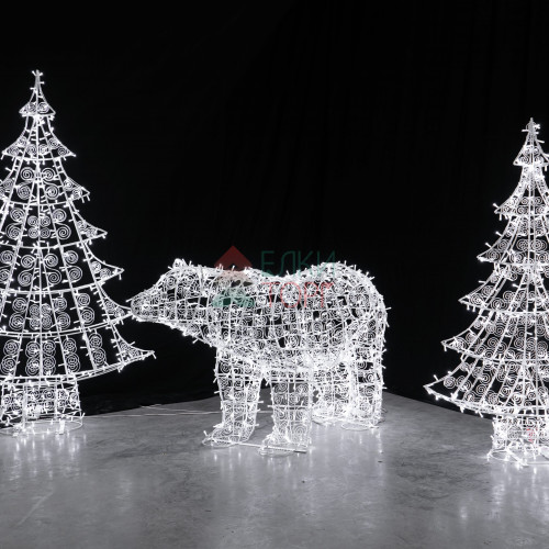 Комплект светодиодных фигур Медведь в лесу 3 шт., Conso (OL354)