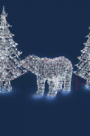 Комплект светодиодных фигур Медведь в лесу 3 шт., Conso (OL354)