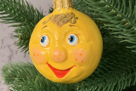 Елочное украшение Колобок, стекло, Витус (46122)