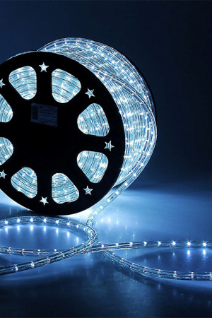 Светодиодный Дюралайт Ø10 мм., Холодный белый 24В., 36 LED/м., Свечение 360°, IP65, Бухта 100 м., Laitcom (F0-H1-24V-W)