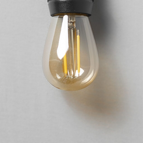 Лампа Филаментная Лофт Ø45 мм, H60 мм., 220В, Цоколь E27, 2 Вт, Золотисто-Коричневая, LTC (FLM27-2W-2TN)