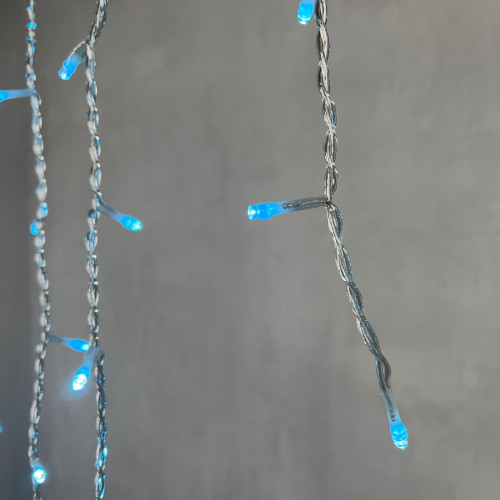 Светодиодная бахрома 5*0,9 м., 348 небесно-голубых LED ламп, силиконовый прозрачный провод, Beauty Led (ECC348-10-2SB)