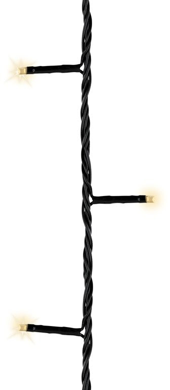 Светодиодная гирлянда с контроллером 6 м, 220V., 80 теплых белых LED ламп, черный ПВХ, Kaemingk (494163)