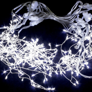 Светодиодная бахрома Роса 2.5*0.9 м., 220V, 324 холодных белых LED лампы, соединяемая, Winner (w.02.04.324)