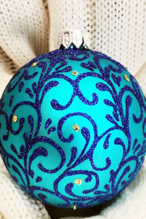 Елочный шар Вьюнок-веточка 8 см., Батик (КУ-85-18262)