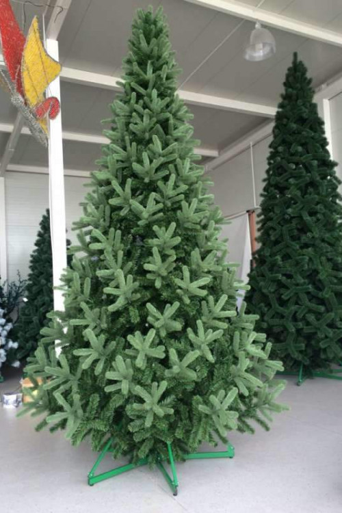 Интерьерная искусственная елка Европейская Премиум 4 м., ствольная, Литая хвоя+ПВХ, Green Trees (GT4EVR)